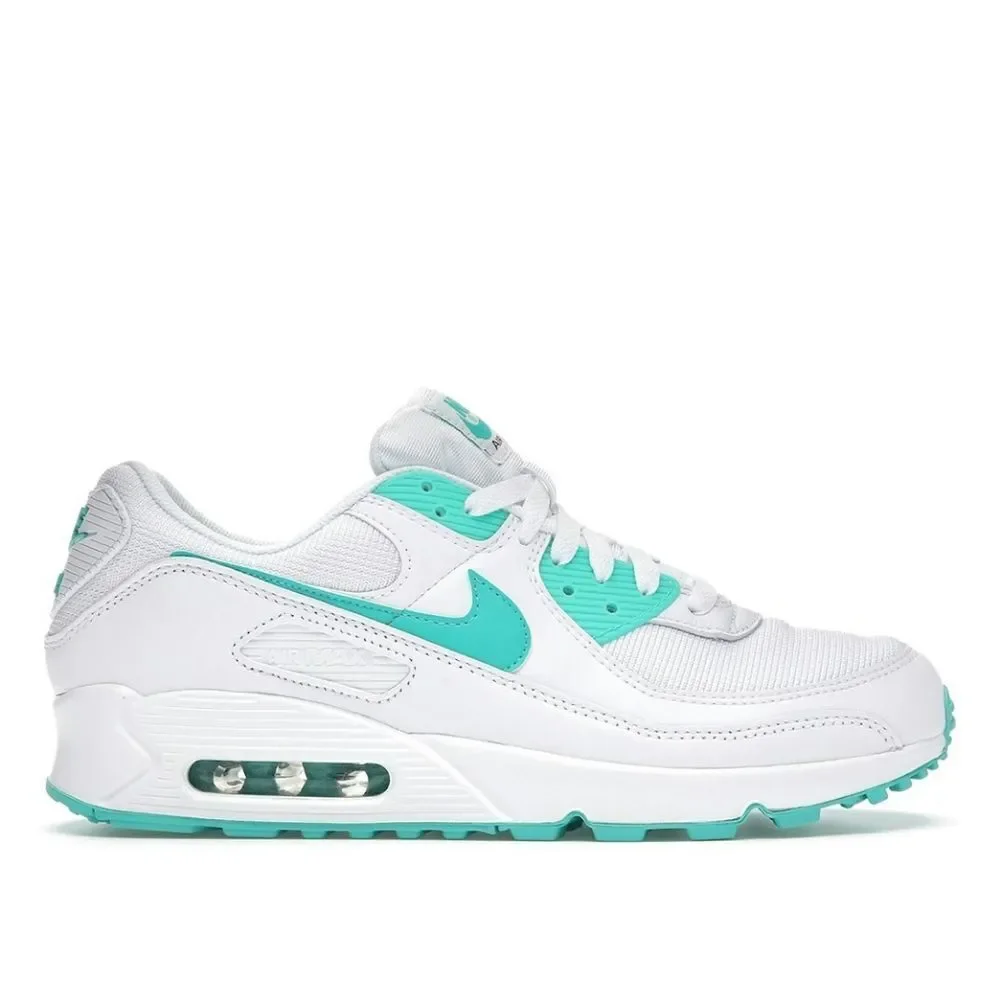 Nike Air Max 90 White Hyper Jade Black Size 8.5 Mens Shoe CT1028-102